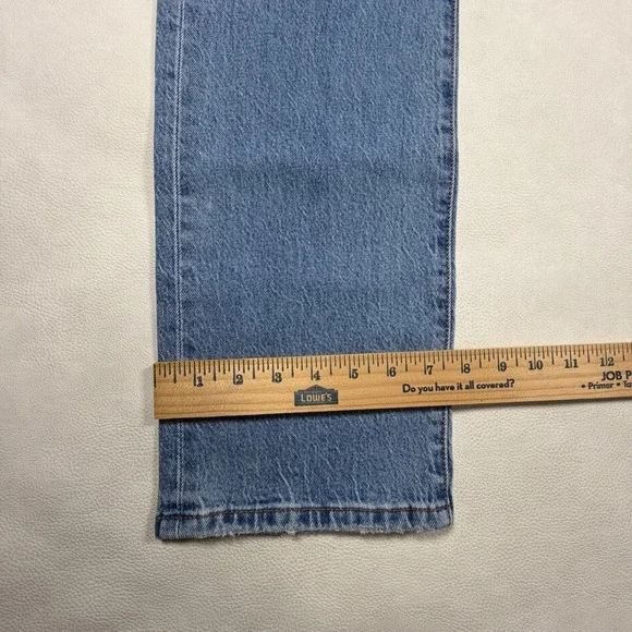 Levis 501 Curve Jeans Womens W28 L32 Medium Wash Blue High Rise Straight Leg - Picture 6 of 11